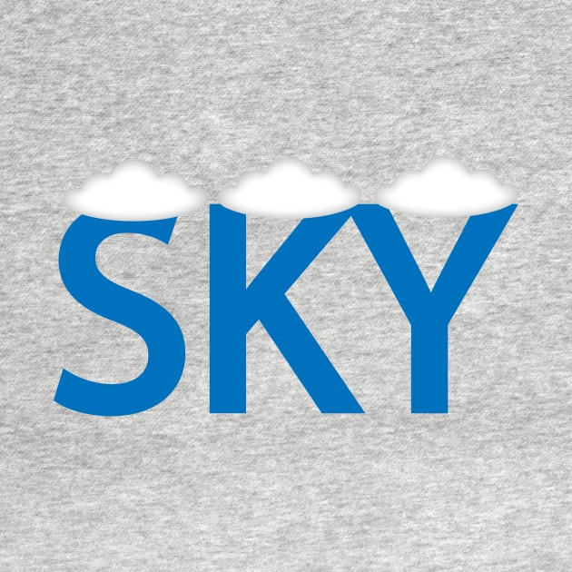Sky Artistic Typography Design by DinaShalash
